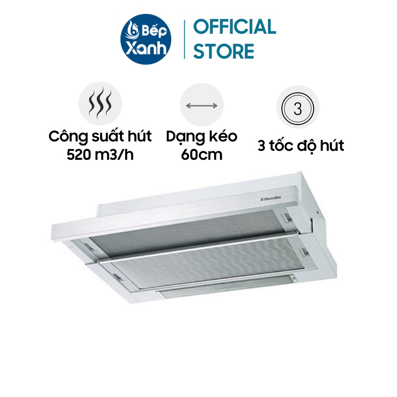 [FREESHIP HCM] Máy Hút Mùi Âm Tủ Electrolux EFP6520X - Lưới Lọc Nhôm 5 Lớp - 60 cm