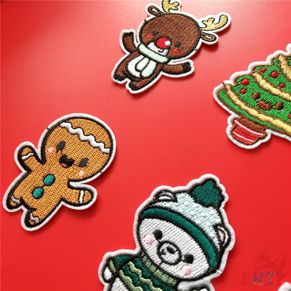 ☸ VSCO - Merry Christmas Patch ☸ 1Pc Xmas Diy Sew On Iron On Badges Patches