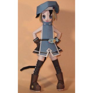 Mô hình giấy anime girl Cafetera Catgirl