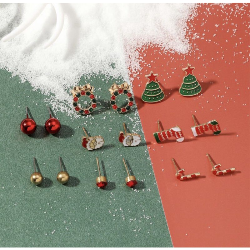 bông tai hình giáng sinh ,noel nhiều kiểu