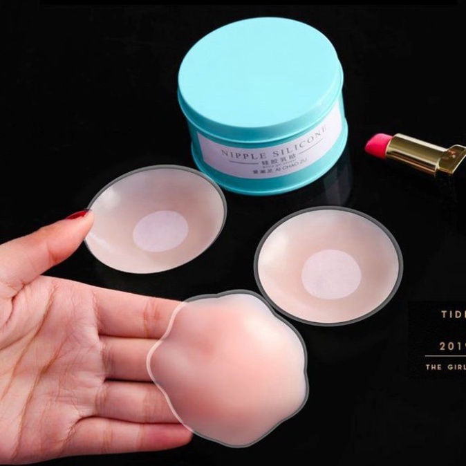 Hộp dán ti ngực nhũ hoa silicon hình hoa 5 đôi / 1 hộp