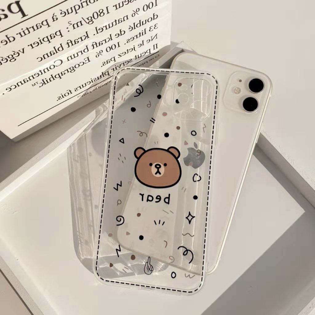 𝐂𝐨́ 𝐬𝐚̆̃𝐧 𝐜𝐡𝐨 𝐢𝐏𝐡𝐨𝐧𝐞 𝟏𝟐  Ốp lưng iphone silicon trong gấu nâu