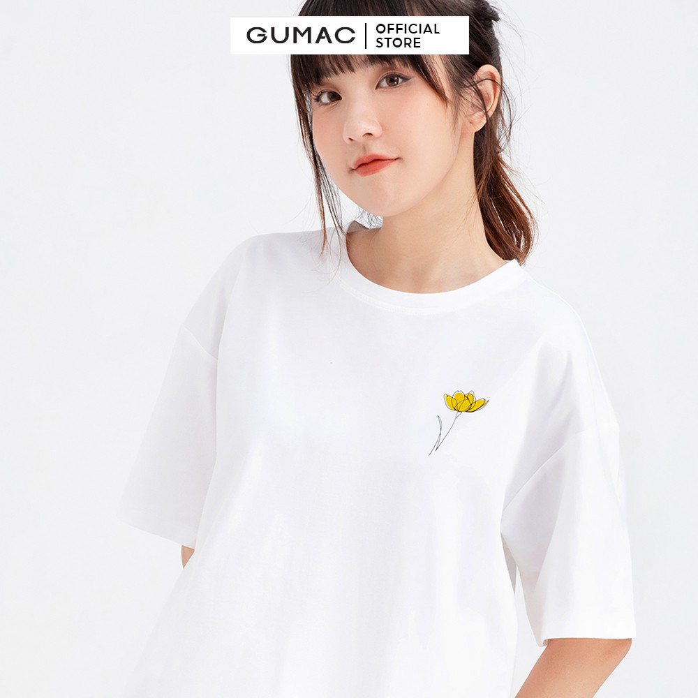 [Mã WABRGM11 giảm 10% đơn 250K] Áo thun in cô gái GUMAC ATB683 | BigBuy360 - bigbuy360.vn