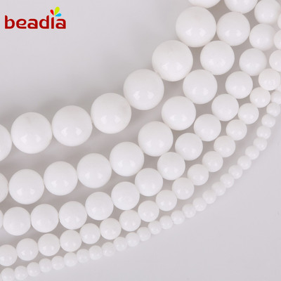 Chuỗi hạt đá trắng Beadia dùng làm trang sức thủ công