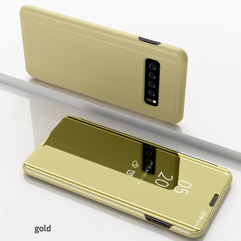 Ốp điện thoại da + nhựa cứng phối gương cho Samsung S10 5G S10e S10plus | BigBuy360 - bigbuy360.vn