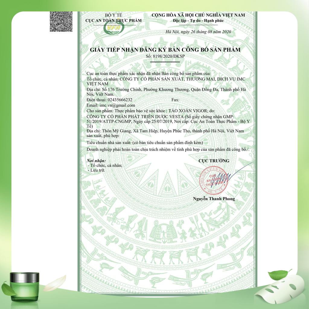 Tảo xoắn spirulina, tảo xoắn VIGOR nguyên chất lọ 120 viên VIGOR Toàn Tâm