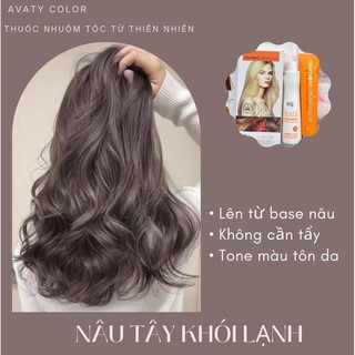 Thuốc Nhuộm Tóc Từ Thiên Nhiên AVATY Màu nâu tây khói lạnh ( Sale gốc)