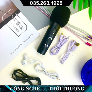 Micro Livestream Mini 3 Trong 1 C16 Đa Năng Chuyên Dụng Hát Karaoke Cá Nhân Thu Âm mic Livetream Kiêm Sound Card