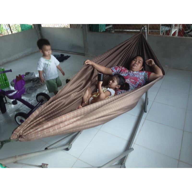 Võng vải kaki khổ rộng 1m6 × 2m55 thắm hút tốt nên dễ sử dụng | BigBuy360 - bigbuy360.vn