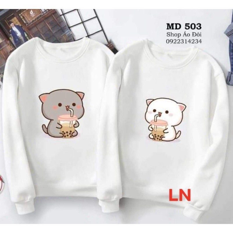 Áo đôi nỉ bo con vật (hai chiếc) LN11