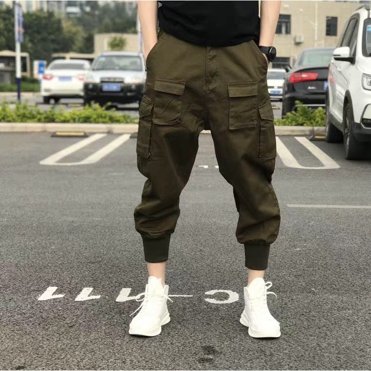 Quần jogger Nam - Quần Kaki Nam Mẫu Bo Chun Túi Hộp