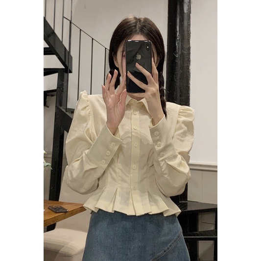 Áo sơ mi nữ cách điệu dáng ngắn xinh 2022 (có ảnh thật)