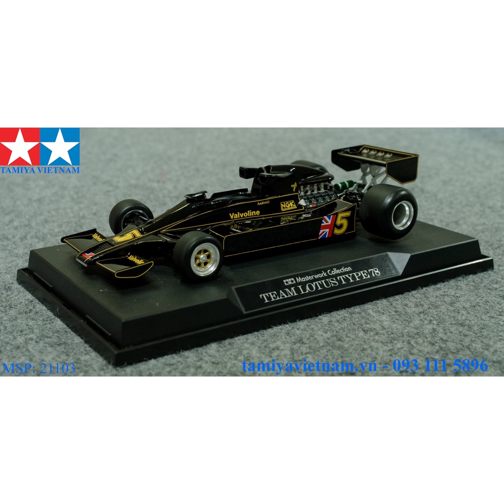 21103 Mô hình xe ô tô đua 1/20 Team Lotus Type 78 1977 British GP No.5 (Finished Model)