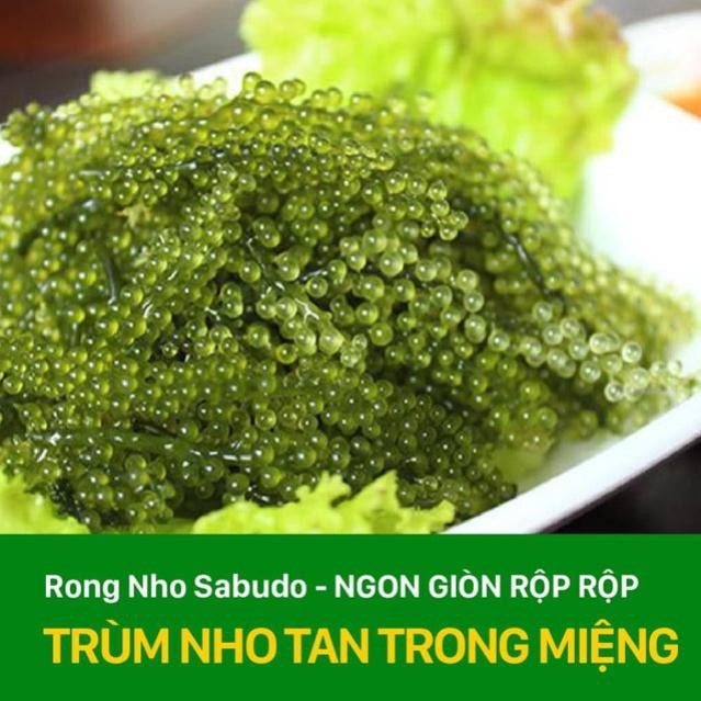 Rong nho Sabudo và Umibudo tách nước công nghệ nhật bản tặng sốt mè rang