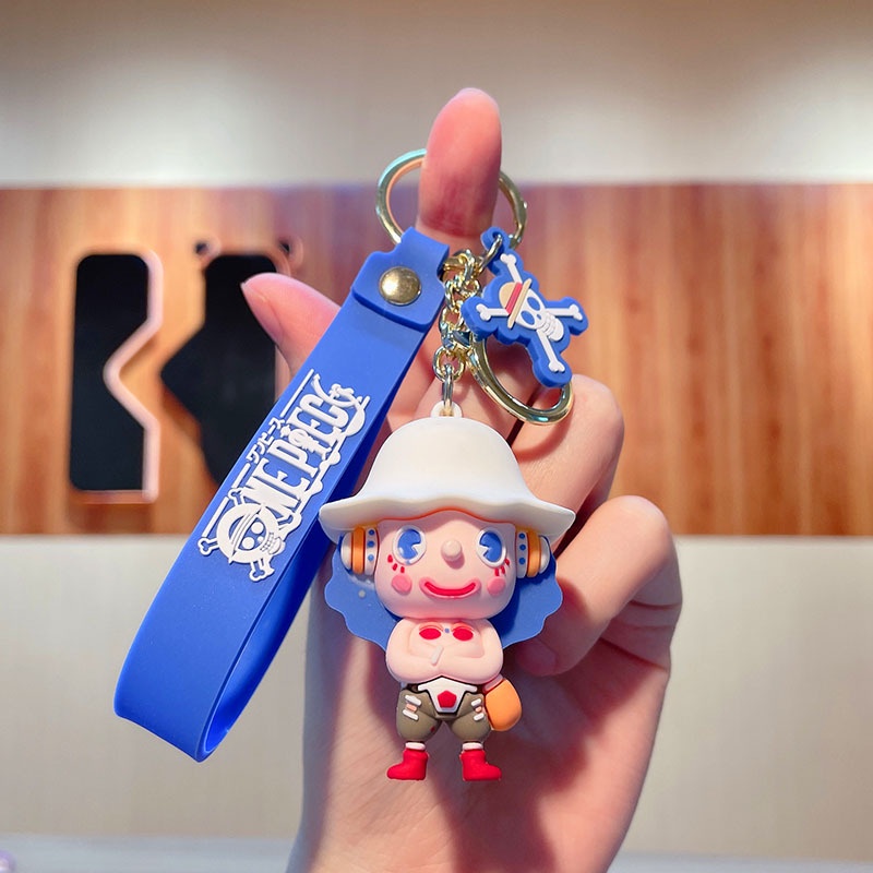 Móc Khóa PVC Hình Búp Bê Hoạt Hình one piece