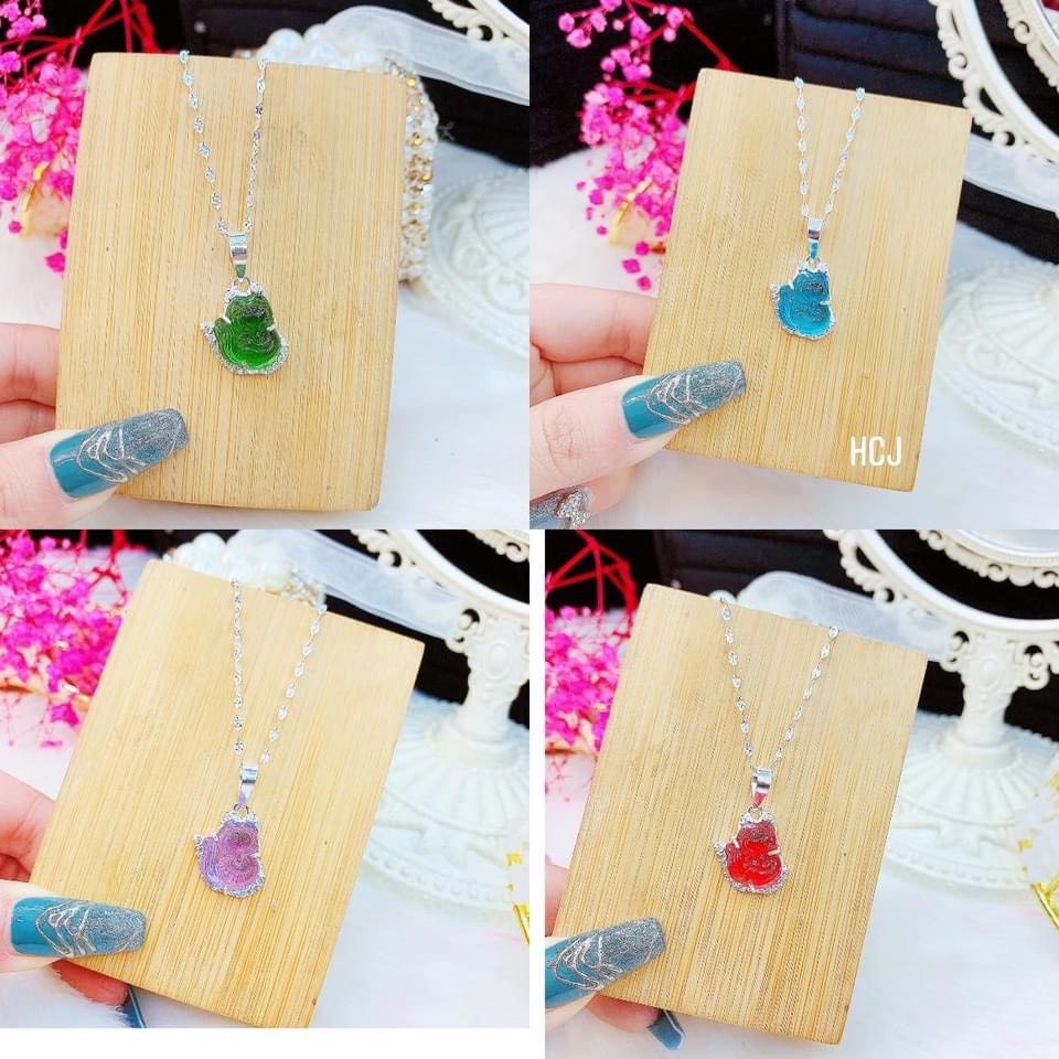 Dây chuyền nữ bạc thật mặt hồ ly đính đá đủ màu may mắn tình duyên - Kho sỉ bạc Nhất Linh
