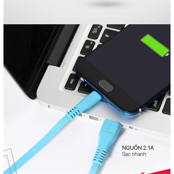 Dây cáp sạc Micro usb, sạc nhanh Samsung chính hãng Oppo Xiaomi cho android VIVAN CSM100S Nhựa PVC Dẹt 1m BenZ Store