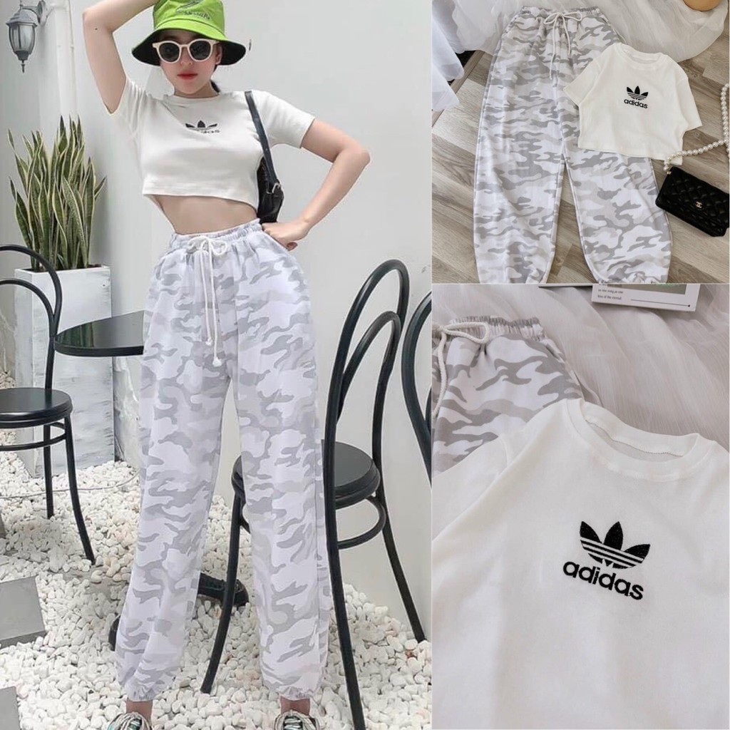 Set Croptop Quần Loang Sporty Hot Hit