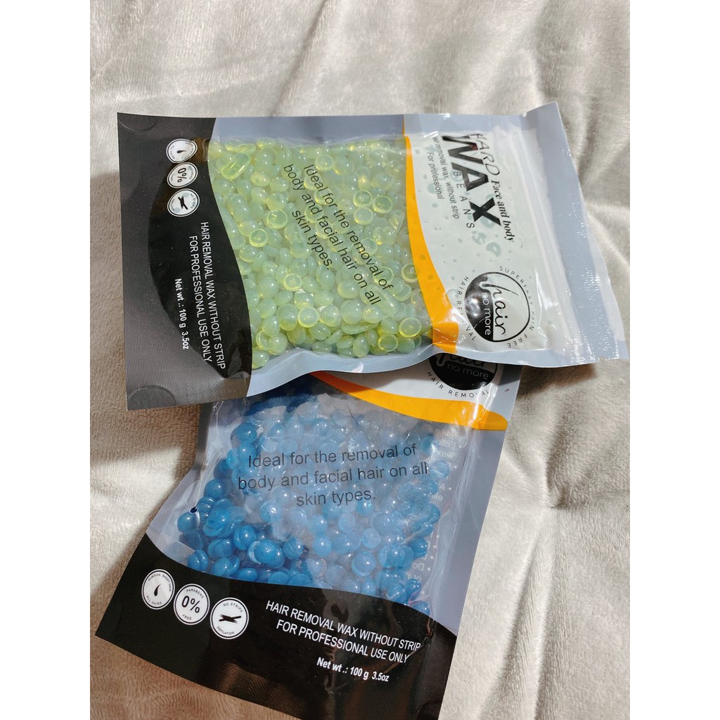 (Ảnh thực) Sáp Wax Lông Nóng hạt đậu dòng bám lông TD. Hạt màu vàng, bich 100gr. Tặng que lấy sáp. | BigBuy360 - bigbuy360.vn
