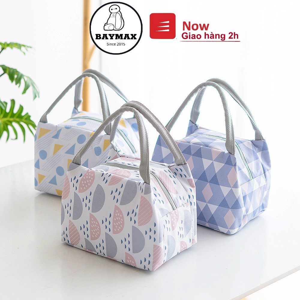 Túi đựng cơm giữ nhiệt vải Oxford vảy sơn (Size 21x16x14cm), túi đựng thức ăn giữ nhiệt