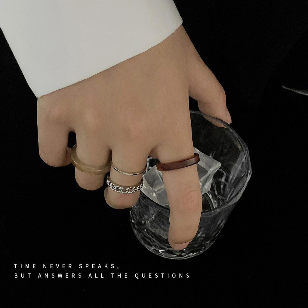 Bộ Nhẫn Nhựa Resin Đơn Giản Thời Trang Cá Tính