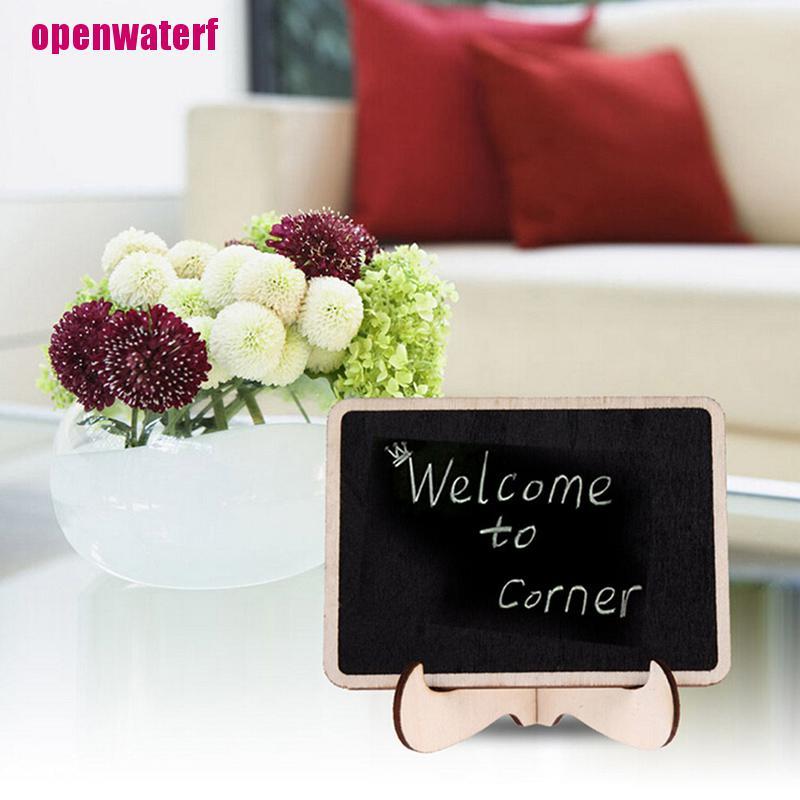 【openf】1pcs Mini Wooden Clip Blackboard Message Board Wedding Party Lolly Buffet Table