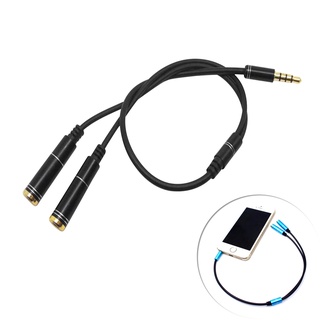 Cáp Chuyển Đổi Âm Thanh Từ Giắc Cắm 3.5mm Sang 2 Ổ Cắm Cho Tai Nghe / Máy Tính Bảng / Mp3 / Macbook / Ipod / Iphone Samsung Galaxy