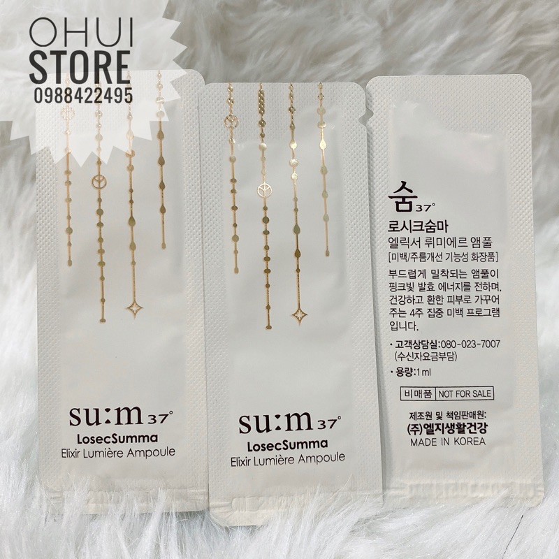 10 gói Tinh chất dưỡng trắng da chuyên sâu Su:m37 Losec Summa Elixir Lumiere Ampoule