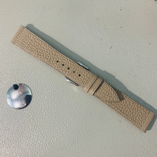 Dây đồng hồ da bò màu beige 22/20/18/16