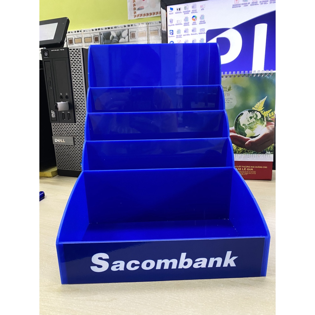 Kệ mica kết hợp mẫu dấu