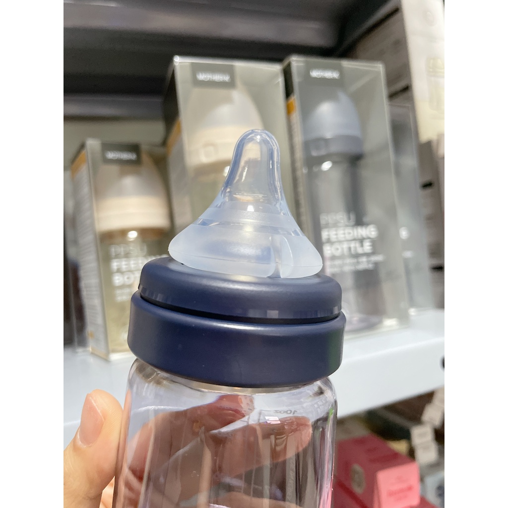 (TẶNG STICKER) Bình sữa Mother-K PPSU Hàn Quốc 180ml/ 280ml thương hiệu MotherK (có hỗ trợ thay núm)