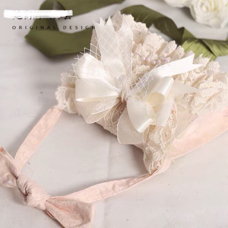 YASAS0015-Túi xách ren be nơ ribbon