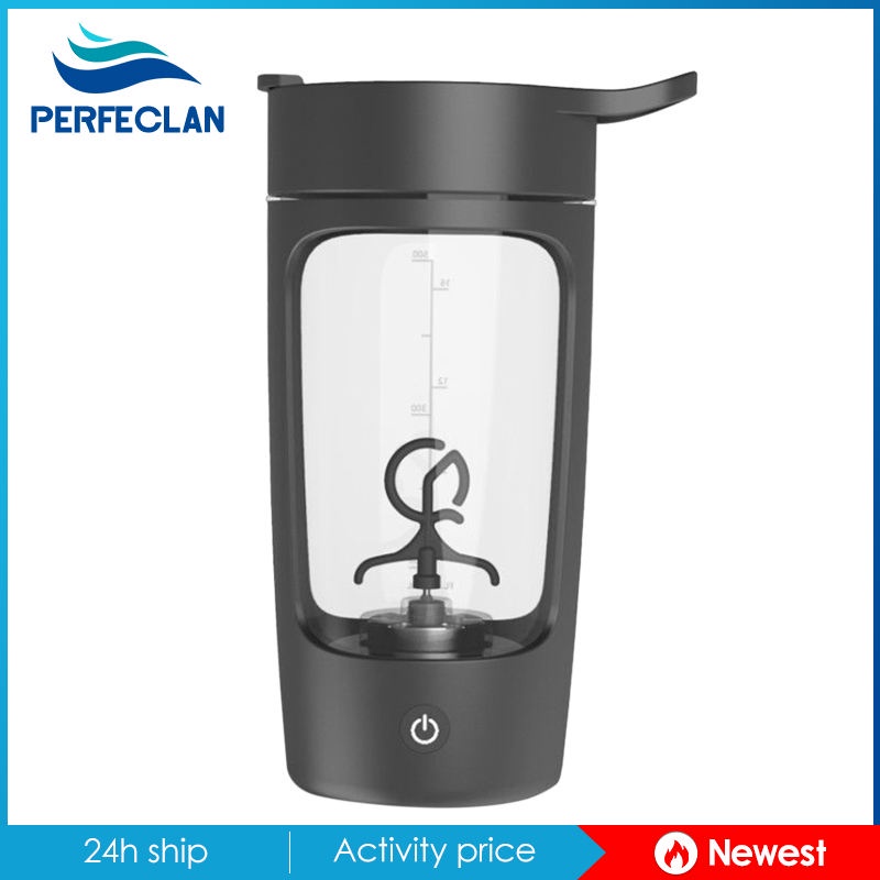 Bình Lắc Protein Chạy Điện Không BPA Cổng Sạc USB Dung Tích 22Oz