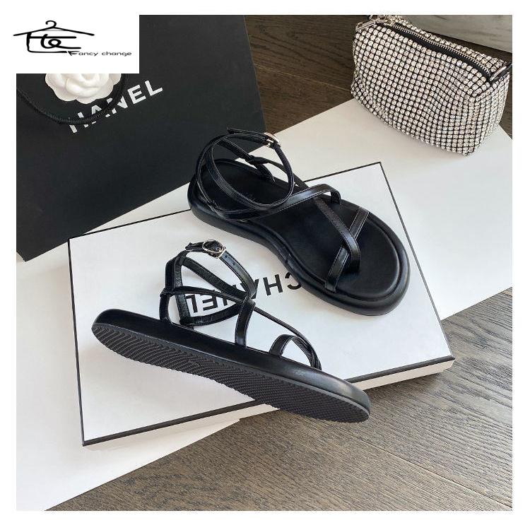 Set Giày Sandal Đế Mềm Chống Trượt Phong Cách Roman Thời Trang Mùa Hè Cho Nữ