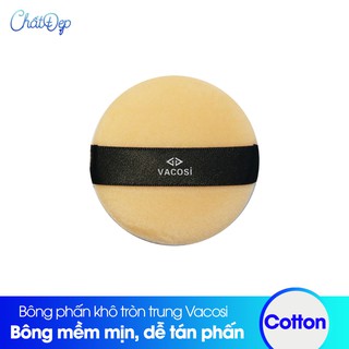 Bông phấn khô tròn trung Vacosi BP08