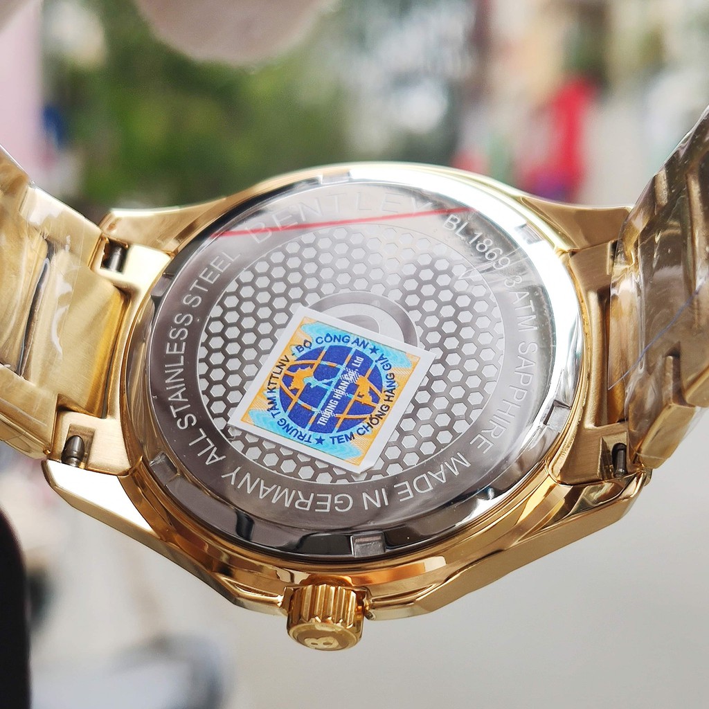 Đồng hồ nam dây kim loại mặt kính chống xước Bentley BL1869 BL1869-101 BL1869-101MKNI