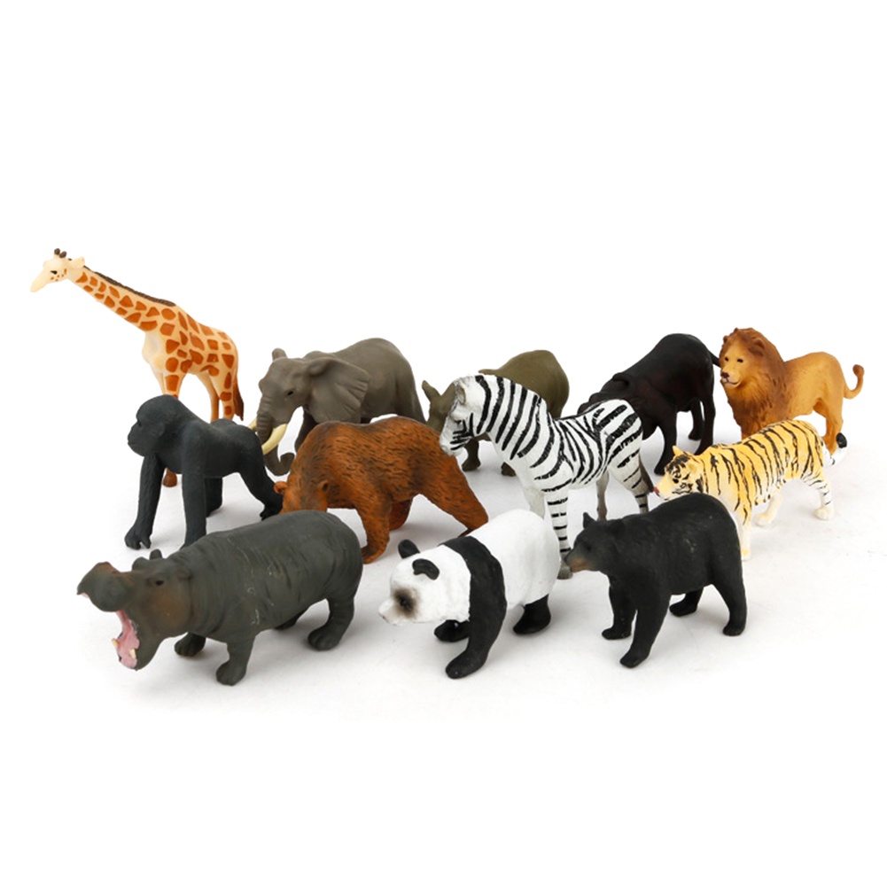 Set 12 Mô Hình Động Vật Hoang Dã Đồ Chơi Giáo Dục Cho Bé