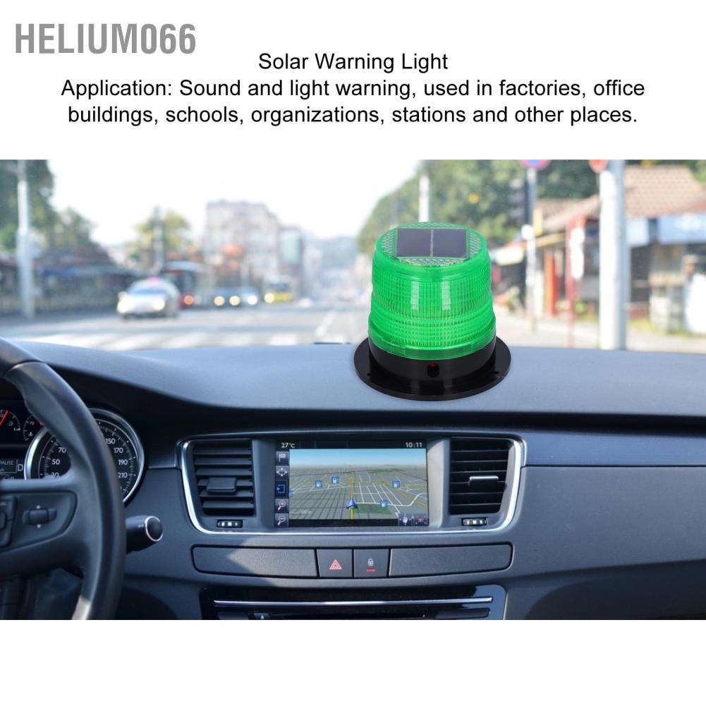 Helium066 LED Solar Power Warning Flashing Light Strobe with Magnetic