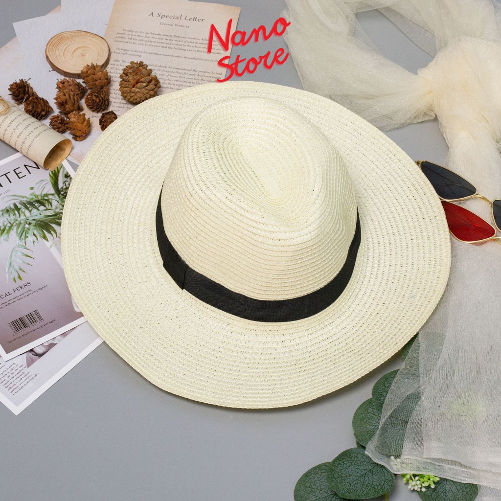 Nón cối đi biển che nắng thời trang cho nữ, mũ cói chất liệu mũ cói mềm vành nhỏ đơn giản mà sang trọng NC001