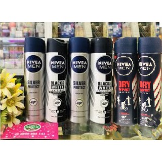 Xịt ngăn mùi nivea men 150ml: silver protect - black & white - dry comfort