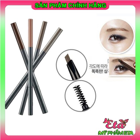 Chì kẻ mày TFS Designing Eyebrow Pencil The Face Shop 2 đầu 01-06 siêu dễ kẻ