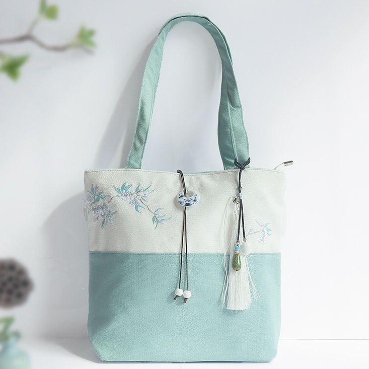 Túi tote thêu cổ phong