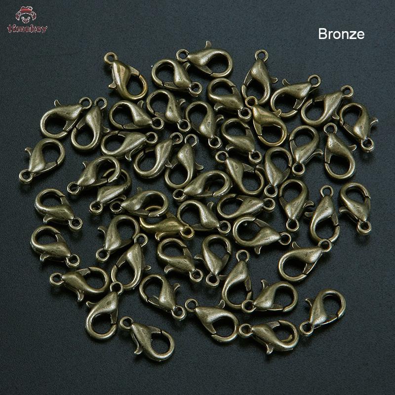 Bộ 50 Móc Cài Tôm Hùm Phù Hợp Cho Vòng Cổ / Vòng Tay Diy 10mm - 16mm