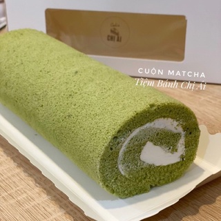 Bông lan matcha cuộn kem tươi | Tiệm Bánh Chị Ái
