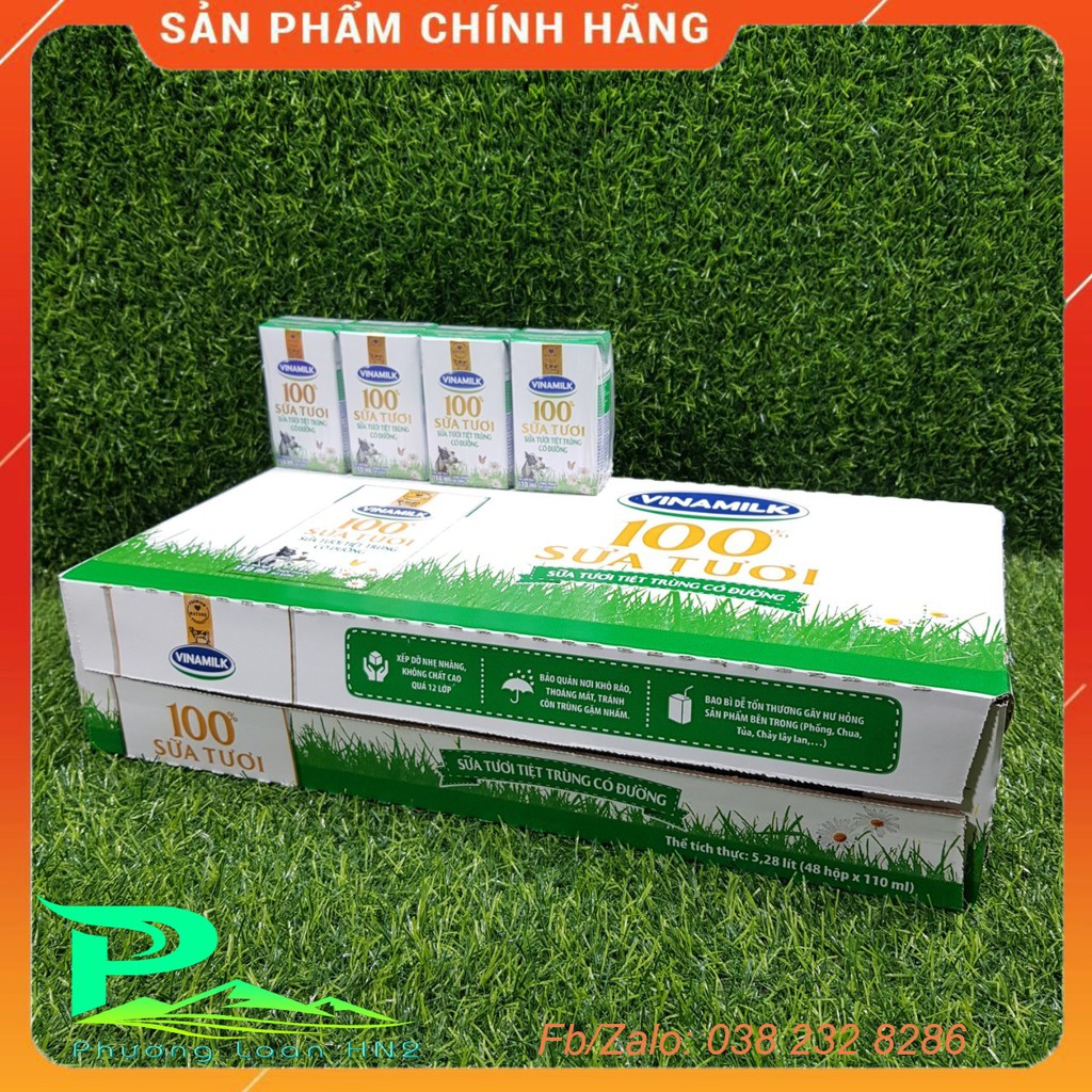 Sữa tươi Vinamilk 100% hộp 110ml