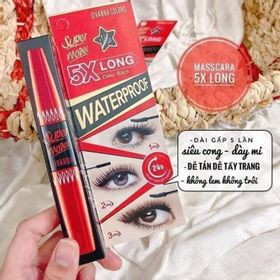 Mascara Sivanna Color 5x Long 2 Đầu Dài Mi Chuốt Mi Trên Và Môi Dưới Cao Cấp Thái Lan CS43