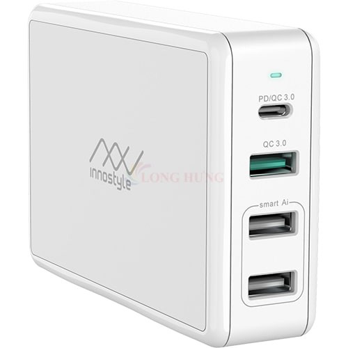 Sạc đa cổng Innostyle Gomax Pro 3USB 1Type-C PD80W IC80-4PD - Hàng chính hãng