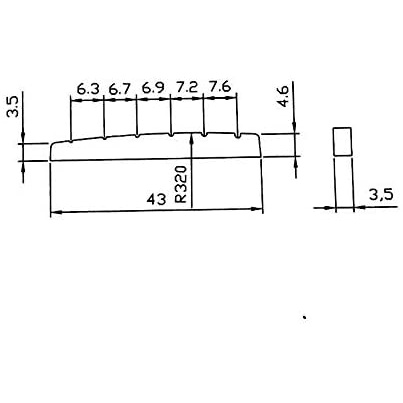 1 Đai Ốc Hợp Kim Titan 43MM Cho Đàn Guitar Điện Strat ST Tele TL Les Paul LP SG