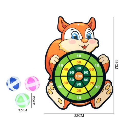 Ném Bóng Dính, Bảng Phi Tiêu Bóng Ném Dính Rèn Luyện Tính Tập Trung Cho Bé Kèm 3 Bóng