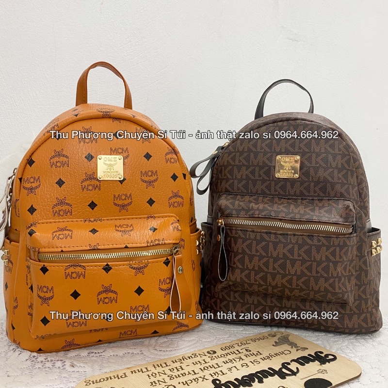 Balo to đi học MCM1, đựng vừa sách thời trang chất da cao cấp size 40 - hàng loại 1